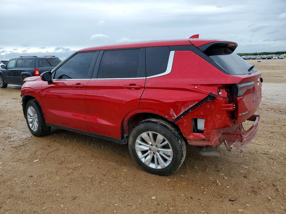 2025 Mitsubishi Outlander VIN JA4J3UA80SZ053393 COPART salvage auction — FRONT END, Tx - Salvage Vehicle Title, sold $9,700 on 2026-07-09 (photo 2)