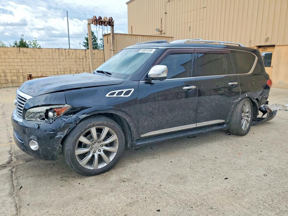 2012 Infiniti Qx56 VIN JN8AZ2NC5C9316720 COPART salvage auction — REAR END, Sc - Cert Of Title-Salvage, sold $3,100 on 2026-07-24 (photo 1)