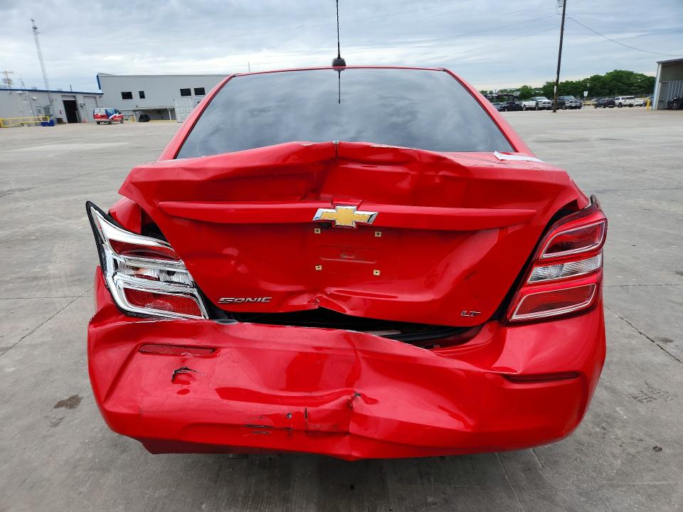 2019 Chevrolet SONIC VIN 1G1JD5SB6K4149120 COPART salvage auction — REAR END, Tx - Salvage Vehicle Title, sold $1,800 on 2026-07-09 (photo 6)