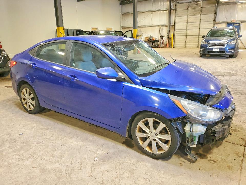 2013 Hyundai Accent VIN KMHCU4AE3DU581507 COPART salvage auction — FRONT END, Pa - Certificate Of Salvage, sold $400 on 2026-07-15 (photo 4)