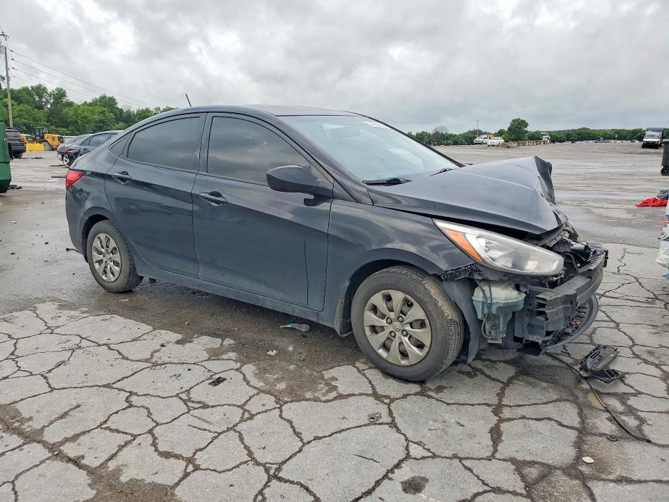 2017 Hyundai Accent VIN KMHCT4AE6HU265348 COPART salvage auction — FRONT END, Tn - Salvage Certificate, sold $525 on 2026-07-20 (photo 4)
