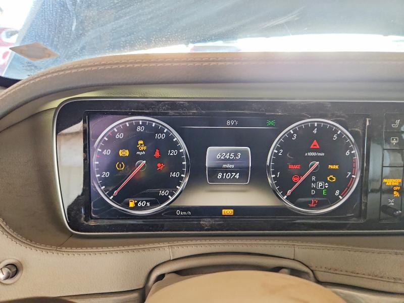2014 Mercedes-benz S-klasse VIN WDDUG8CB7EA009262 COPART salvage auction — REAR END, Az - Certificate Of Title, sold $3,700 on 2026-07-06 (photo 9)