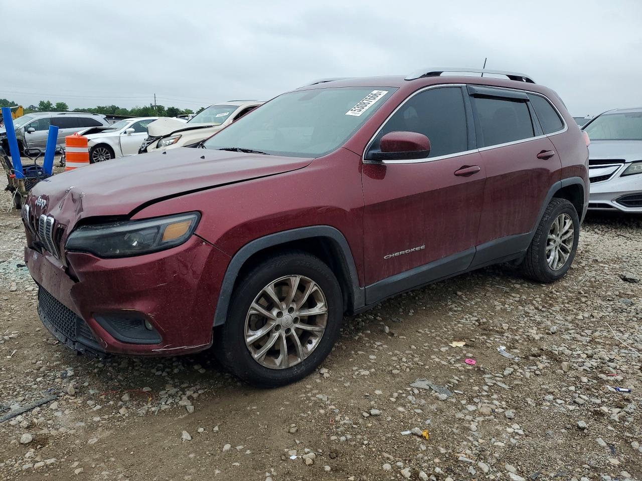 2019 Jeep Cherokee VIN 1C4PJLCB8KD296777 COPART salvage auction — Front End, FL - CERTIFICATE OF TITLE, sold $1,150 on 2026-07-09 (photo 1)