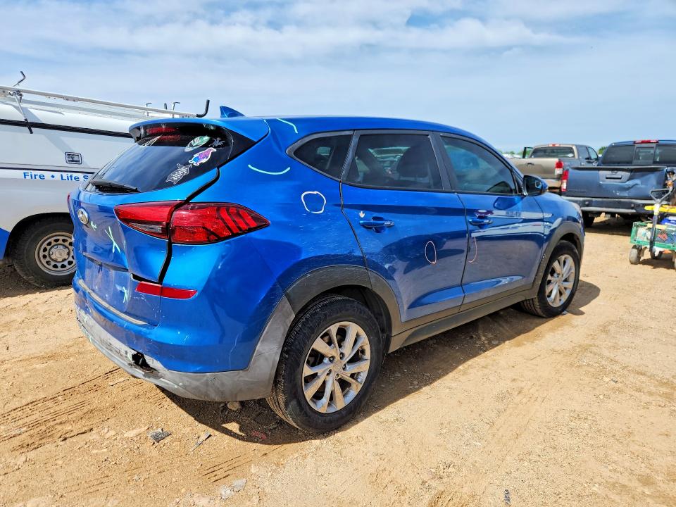 2019 Hyundai Tucson VIN KM8J23A4XKU933199 COPART salvage auction — REAR END, Tx - Salvage Vehicle Title, sold $3,100 on 2026-07-23 (photo 3)