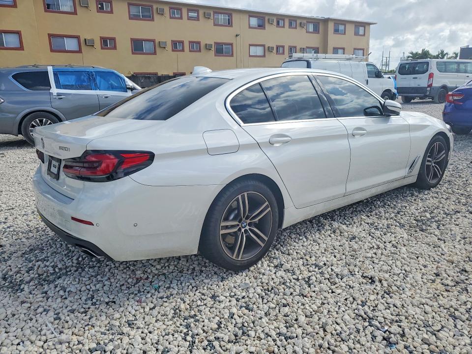 2021 BMW 5er VIN WBA53BH03MWW99105 COPART salvage auction — FRONT END, Fl - Certificate Of Destruction, sold $16,300 on 2026-07-14 (photo 3)