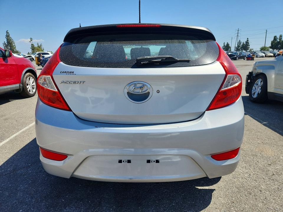 2013 Hyundai Accent VIN KMHCU5AE3DU130664 COPART salvage auction — FRONT END, Ca - Salvage Certificate, sold $925 on 2026-07-02 (photo 6)