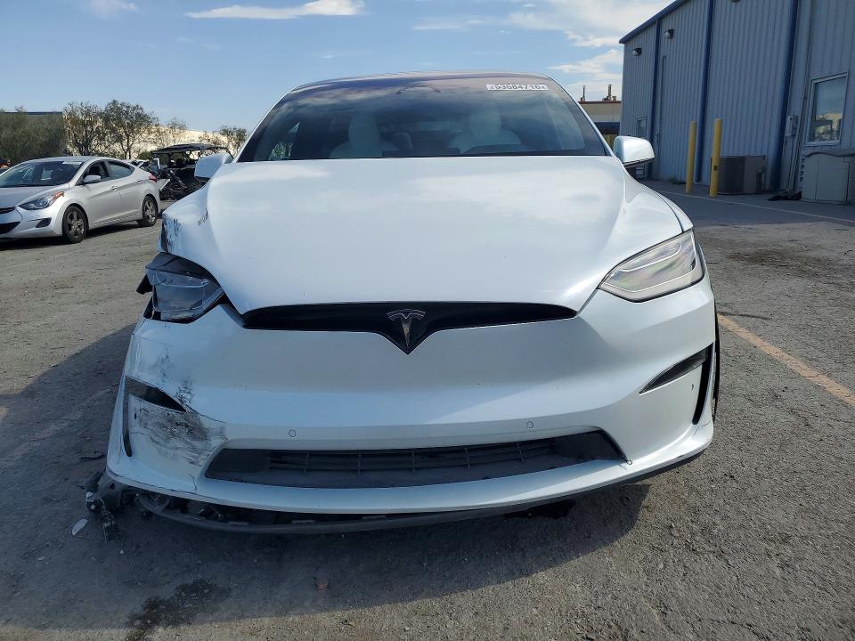 2023 Tesla Model x VIN 7SAXCBE50PF374662 COPART salvage auction — FRONT END, Nv - Salvage Title, sold $23,000 on 2026-07-02 (photo 5)