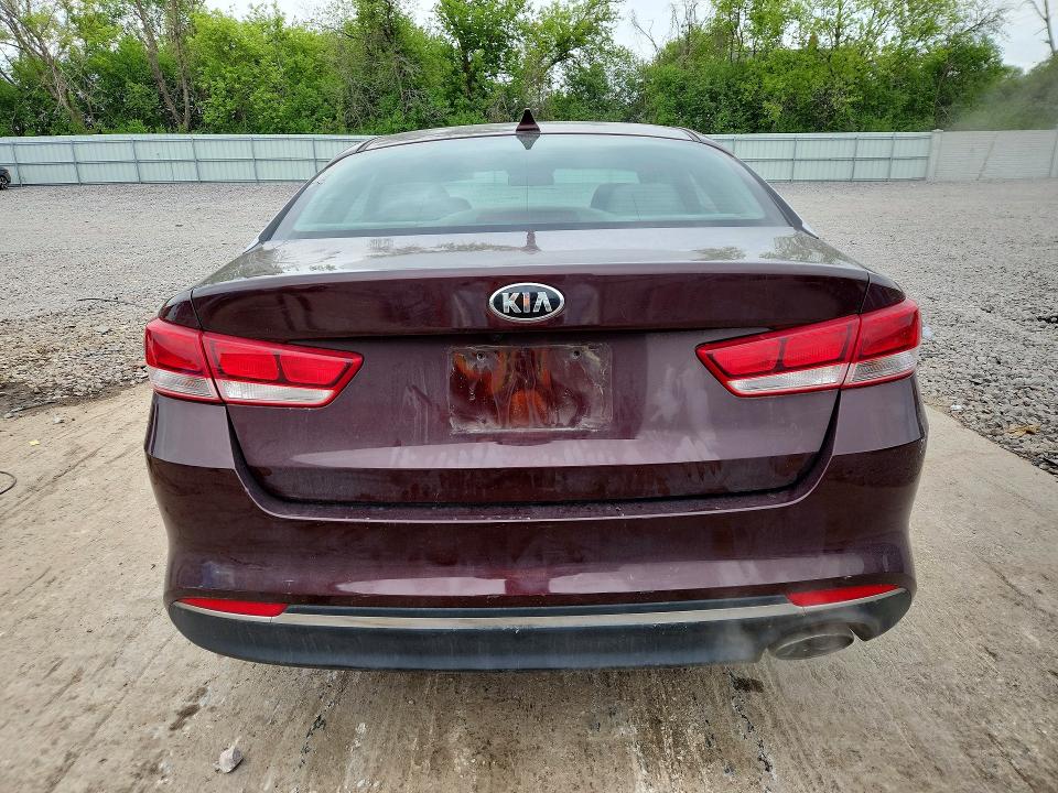 2017 Kia Optima VIN 5XXGT4L3XHG156687 COPART salvage auction — FRONT END, Il - Salvage Certificate, sold $1,350 on 2026-07-06 (photo 6)