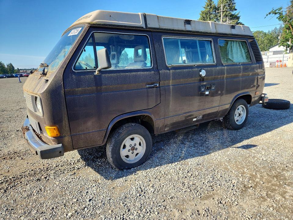 1985 Volkswagen Vanagon VIN WV2ZB0254FH006373 COPART salvage auction — MINOR DENT/SCRATCHES, WA - CERT OF OWNERSHIP-REBUILT, sold $1,800 on 2026-07-17 (photo 1)