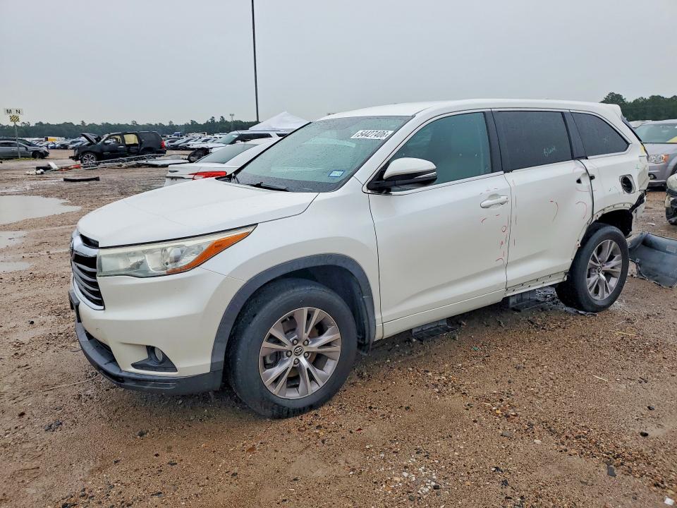 2016 Toyota VIN 5TDZKRFH9GS122558 COPART salvage auction — REAR END, Tx - Salvage Vehicle Title, sold $5,400 on 2026-07-21 (photo 1)