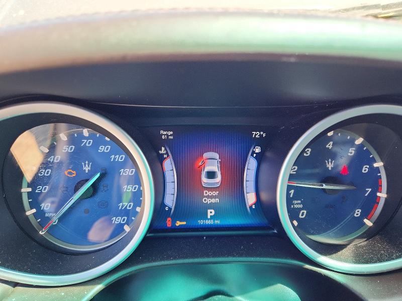 2014 Maserati Ghibli VIN ZAM57RTA7E1113595 COPART salvage auction — MECHANICAL, WA - CERT OF OWNERSHIP-REBUILT, sold $350 on 2026-08-07 (photo 9)