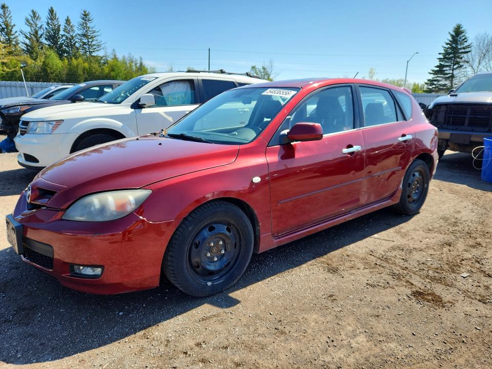 2008 Mazda 3 VIN JM1BK343681108248 COPART salvage auction — FRONT END, On - Permit Salvage, sold $250 on 2026-07-07 (photo 1)