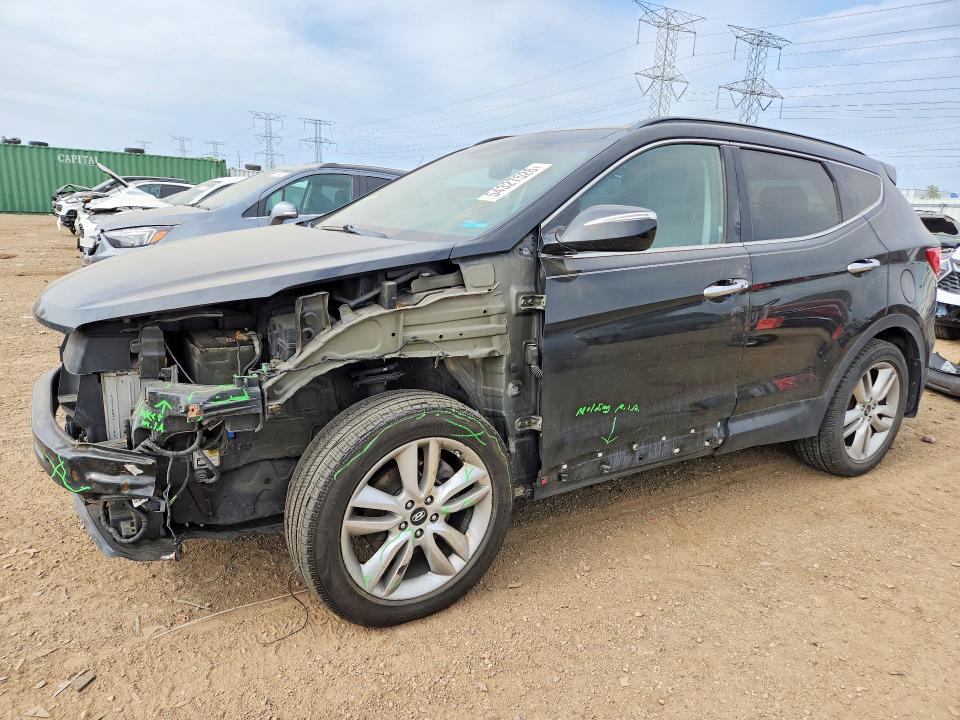 2016 Hyundai Santa fe VIN 5XYZWDLA5GG309629 COPART salvage auction — FRONT END, Il - Salvage Certificate, sold $1,500 on 2026-07-28 (photo 1)