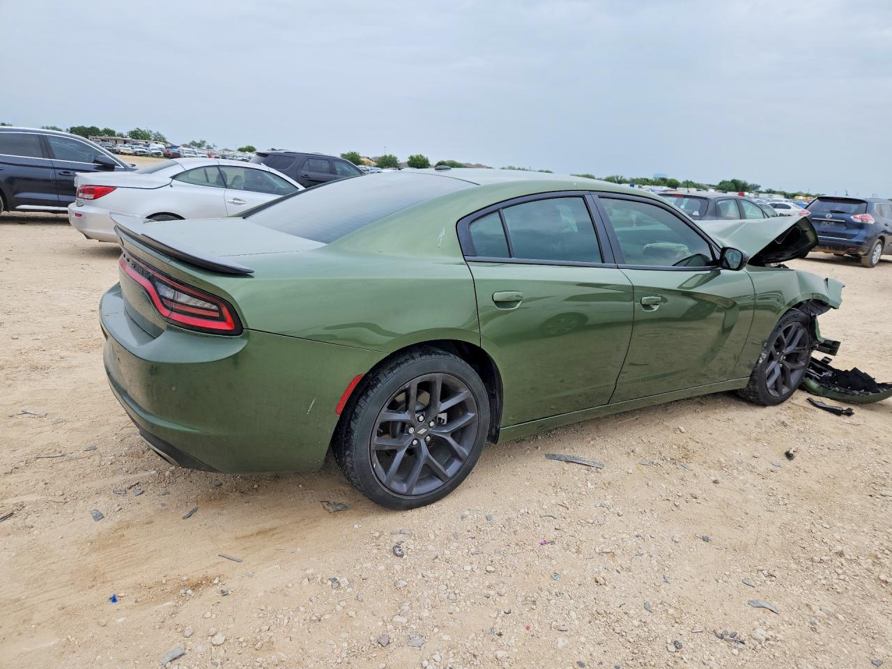2021 Dodge Charger VIN 2C3CDXBG7MH619883 COPART salvage auction — Front End, TX - SALVAGE VEHICLE TITLE, sold $2,550 on 2026-06-25 (photo 3)