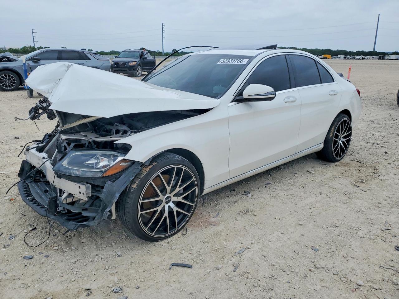 2018 Mercedes-Benz C-Class VIN 55SWF4KB0JU248197 COPART salvage auction — Front End, TX - CERTIFICATE OF TITLE, sold $5,200 on 2026-07-08 (photo 1)