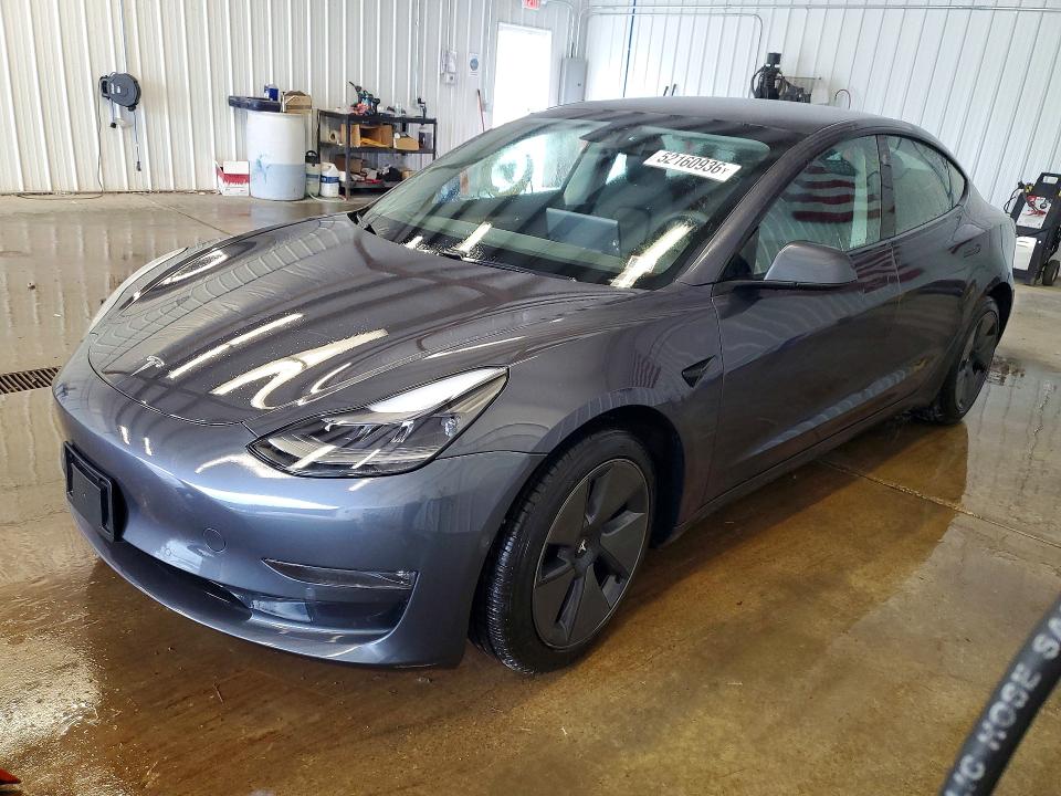 2021 Tesla Model 3 VIN 5YJ3E1EB5MF979696 COPART salvage auction — FRAME DAMAGE, Pa - Certificate Of Salvage, sold $500 on 2026-07-29 (photo 1)