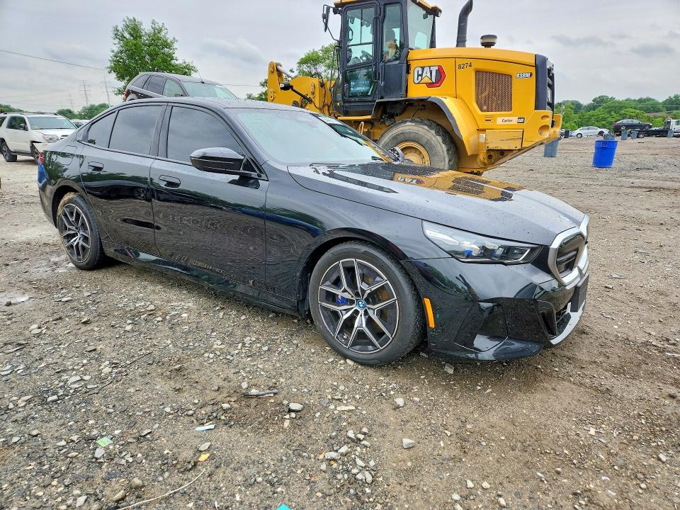 2024 BMW I5 VIN WBY43FK00RCP55605 COPART salvage auction — SIDE, Md - Cert Of Salvage < 75% Damage, sold $31,500 on 2026-09-15 (photo 4)