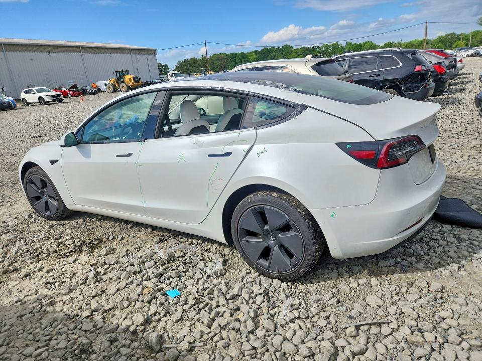2021 Tesla Model 3 VIN 5YJ3E1EA3MF920492 COPART salvage auction — SIDE, Nj - Cert Of Title-Salvage, sold $8,400 on 2026-07-20 (photo 2)