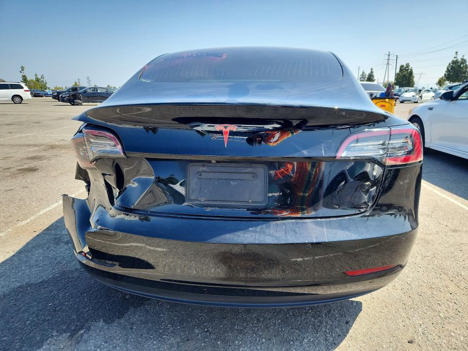 2020 Tesla Model 3 VIN 5YJ3E1EA6LF611257 COPART salvage auction — REAR END, Ca - Salvage Certificate, sold $5,500 on 2026-07-27 (photo 6)