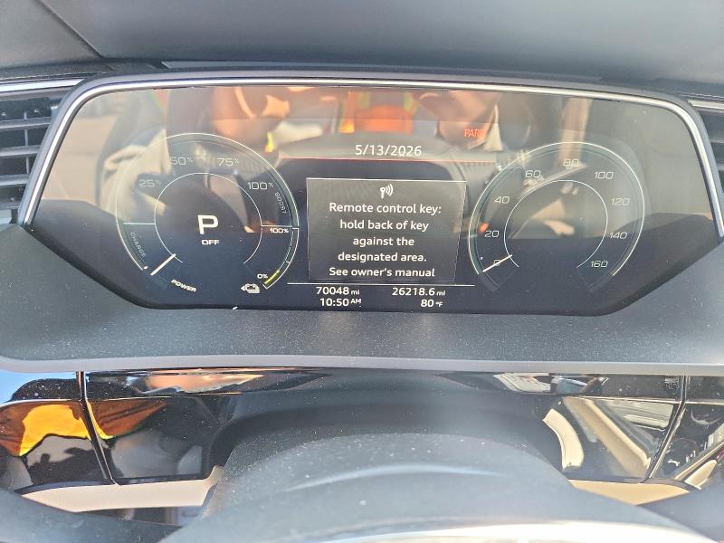 2019 Audi E-tron VIN WA1VAAGE9KB011333 COPART salvage auction — REAR END, Ca - Salvage Certificate, sold $1,900 on 2026-07-29 (photo 9)