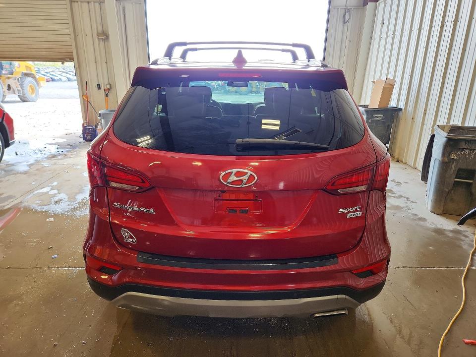 2017 Hyundai Santa fe VIN 5XYZUDLB3HG423905 COPART salvage auction — HAIL, Salvage Title, sold $250 on 2026-07-27 (photo 6)