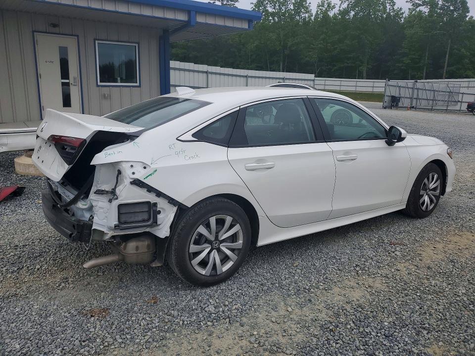 2026 Honda Civic VIN 2HGFE2F25TH558721 COPART salvage auction — REAR END, Nc - Salvage Certificate Of Title, sold $1,300 on 2026-07-30 (photo 3)