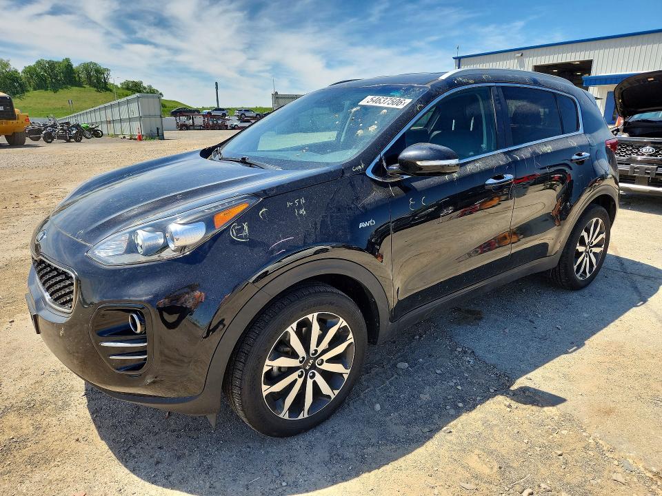 2018 Kia Sportage VIN KNDPNCAC8J7355694 COPART salvage auction — HAIL, Wi - Certificate Of Title, sold $3,200 on 2026-07-28 (photo 1)