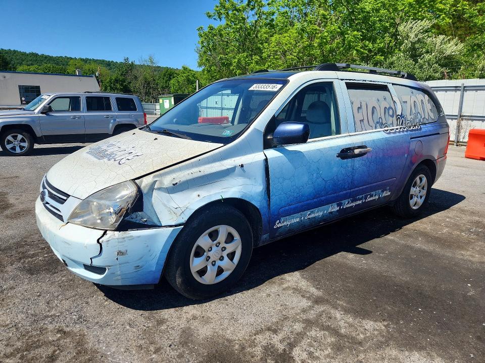 2008 Kia SEDONA VIN KNDMB233386239306 COPART salvage auction — FRONT END, Pa - Certificate Of Salvage, sold $325 on 2026-07-07 (photo 1)