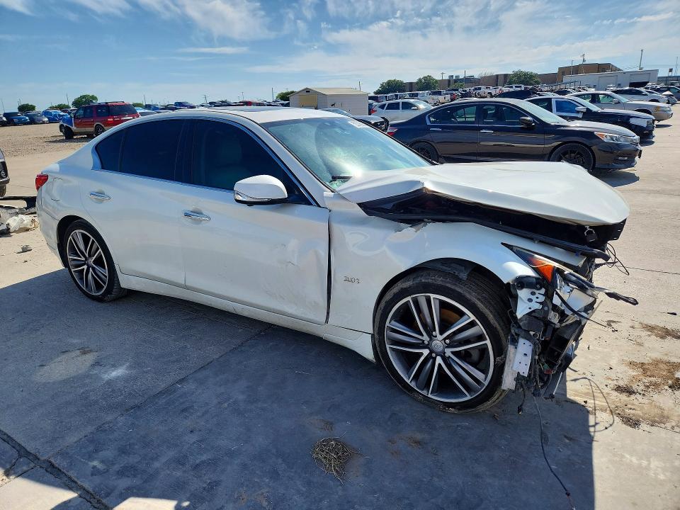 2017 Infiniti VIN JN1EV7AP0HM733412 COPART salvage auction — FRONT END, Tx - Salvage Vehicle Title, sold $1,200 on 2026-07-16 (photo 4)