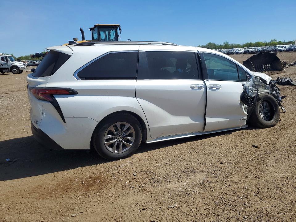 2021 Toyota VIN 5TDYSKFC6MS033629 COPART salvage auction — FRONT END, Il - Salvage Certificate, sold $8,700 on 2026-07-21 (photo 3)