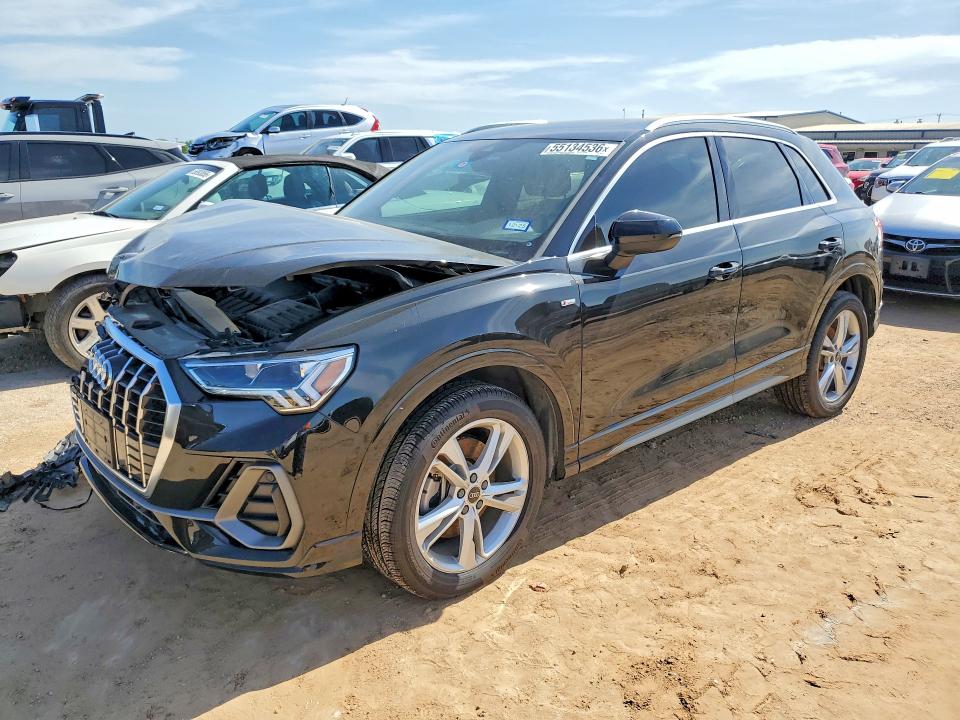 2022 Audi VIN WA1EECF33N1033113 COPART salvage auction — FRONT END, TX - SALVAGE VEHICLE TITLE (P), sold $7,800 on 2026-07-16 (photo 1)
