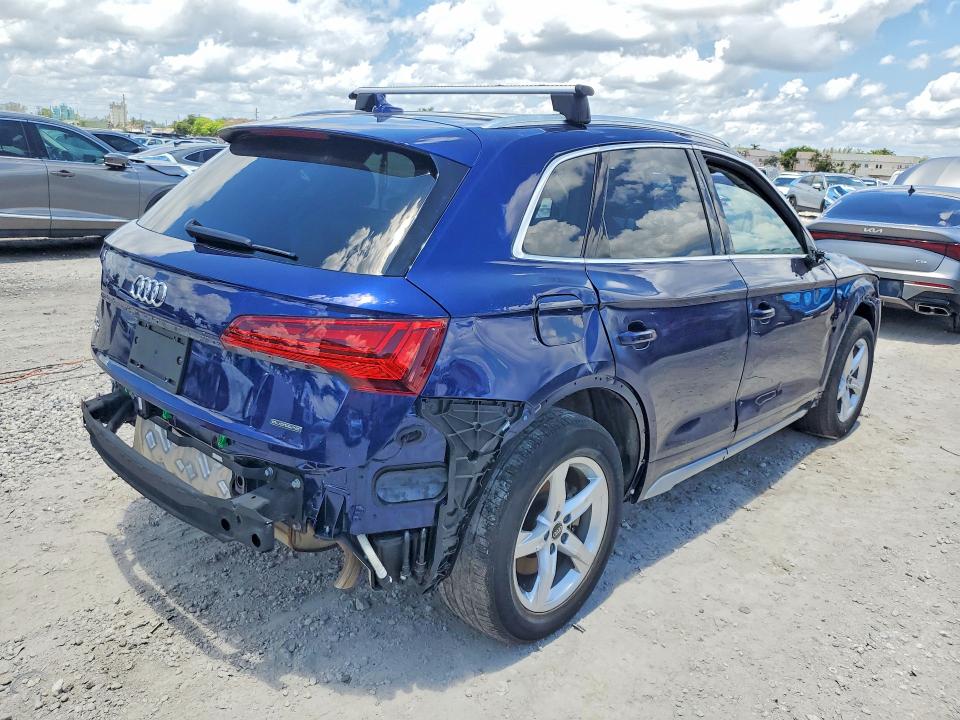 2021 Audi Q5 VIN WA1AAAFY4M2102863 COPART salvage auction — REAR END, TX - CERTIFICATE OF TITLE, sold $8,700 on 2026-07-28 (photo 3)