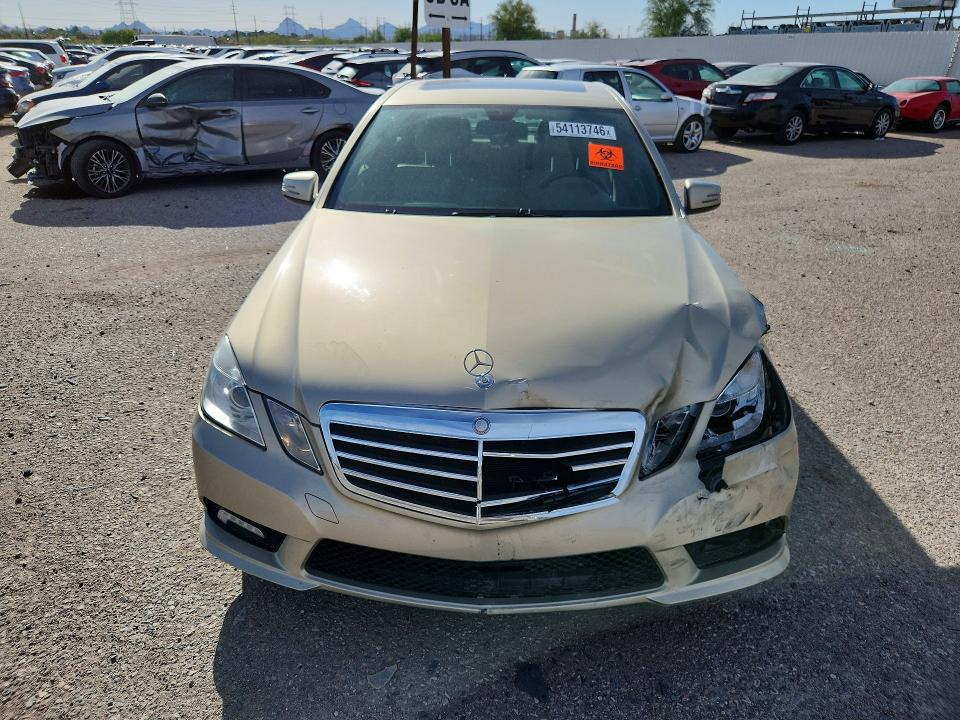 2011 Mercedes-benz E-class VIN WDDHF5GBXBA433172 COPART salvage auction — FRONT END, Az - Cert Of Title - Salvage, sold $700 on 2026-07-31 (photo 5)