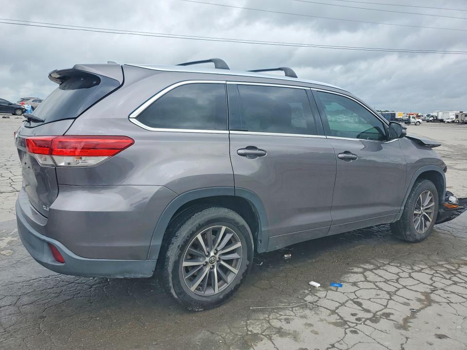 2018 Toyota Highlander VIN 5TDKZRFH0JS532752 COPART salvage auction — FRONT END, Tn - Salvage Certificate, sold $6,300 on 2026-07-27 (photo 3)