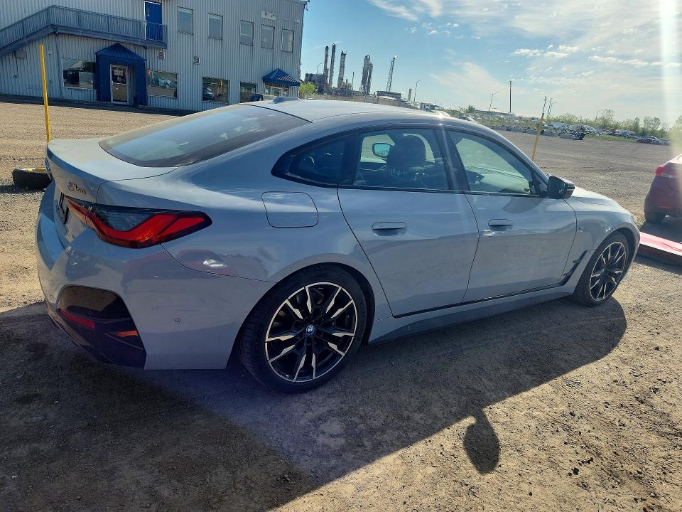2024 BMW I4 VIN WBY33AW07RFT23696 COPART salvage auction — FRONT END, Qc - Gravement Accidente, sold $28,000 on 2026-08-25 (photo 3)