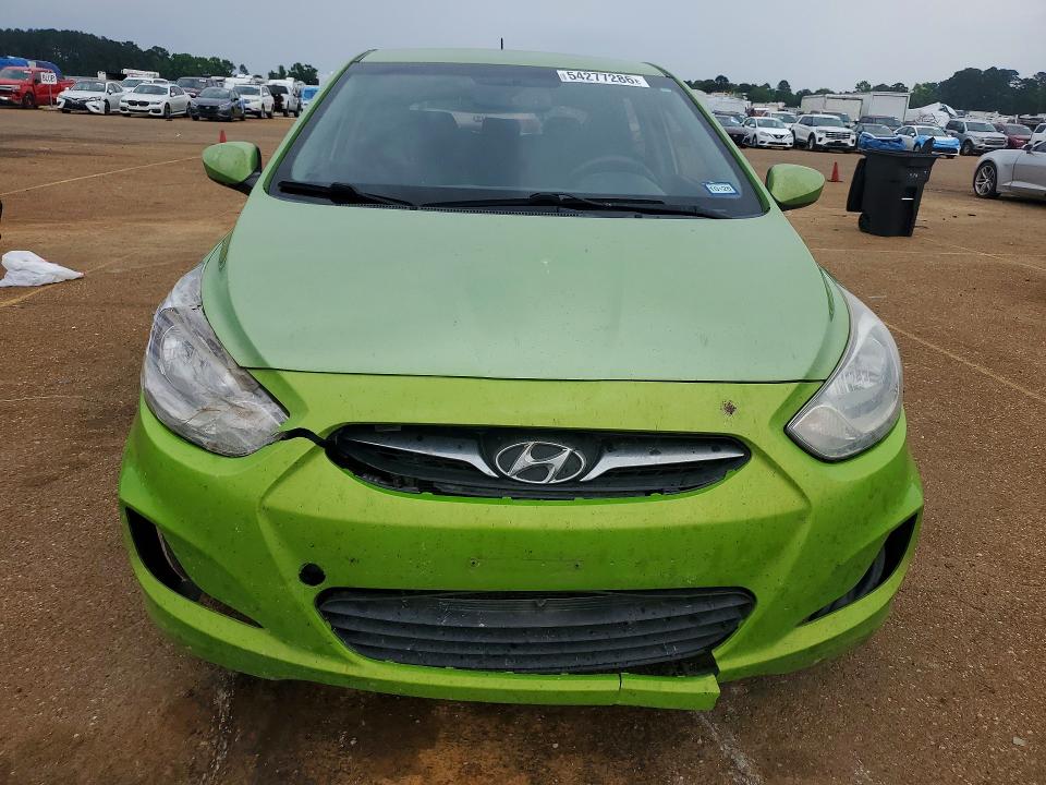 2013 Hyundai Accent VIN KMHCT5AE7DU129326 COPART salvage auction — FRONT END, Tx - Salvage Vehicle Title, sold $400 on 2026-07-20 (photo 5)