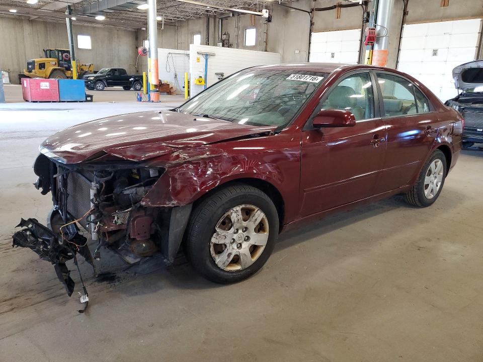 2009 Hyundai Sonata VIN 5NPET46C29H435298 COPART salvage auction — FRONT END, Id - Salvage Certificate Of Title, sold $500 on 2026-07-02 (photo 1)