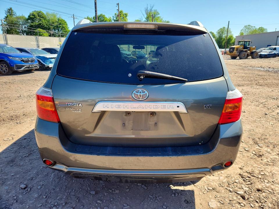 2008 Toyota Highlander VIN JTEDS42A382066000 COPART salvage auction — FRONT END, Pa - Certificate Of Salvage, sold $50 on 2026-07-29 (photo 6)