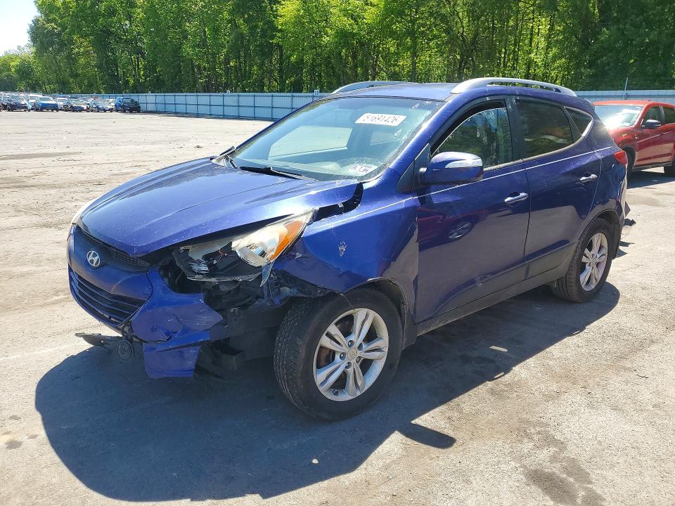 2013 Hyundai Tucson VIN KM8JUCAC7DU693467 COPART salvage auction — FRONT END, NJ - CERT OF TITLE-SALVAGE, sold $1,600 on 2026-07-28 (photo 1)