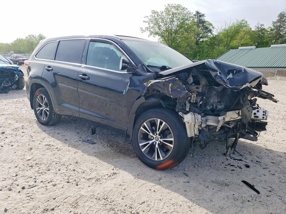 2016 Toyota Highlander VIN 5TDJKRFH1GS289655 COPART salvage auction — FRONT END, Ma - Cert Of Title-Reconstrctd Coll, sold $2,300 on 2026-07-22 (photo 4)