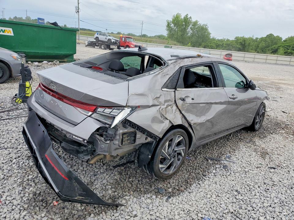 2025 Hyundai Elantra VIN KMHLS4DG7SU943113 COPART salvage auction — ROLLOVER, Al - Cert Of Title-Salvage Title, sold $2,450 on 2026-07-28 (photo 3)
