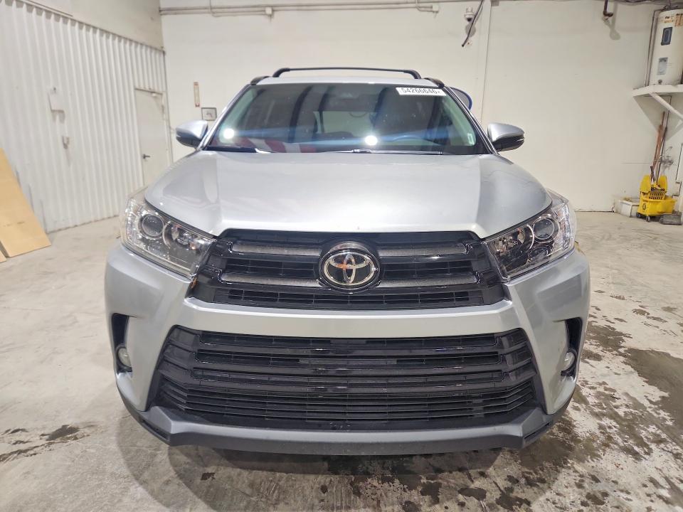 2017 Toyota Highlander VIN 5TDKZRFHXHS520649 COPART salvage auction — HAIL, Ok - Cert Of Title-Salvage, sold $12,100 on 2026-07-15 (photo 5)