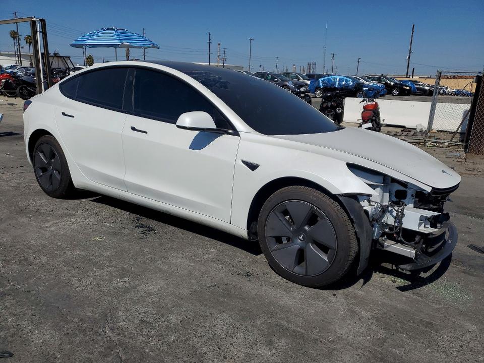 2023 Tesla Model 3 VIN 5YJ3E1EA1PF621250 COPART salvage auction — FRONT END, Ca - Salvage Certificate, sold $7,900 on 2026-07-15 (photo 4)