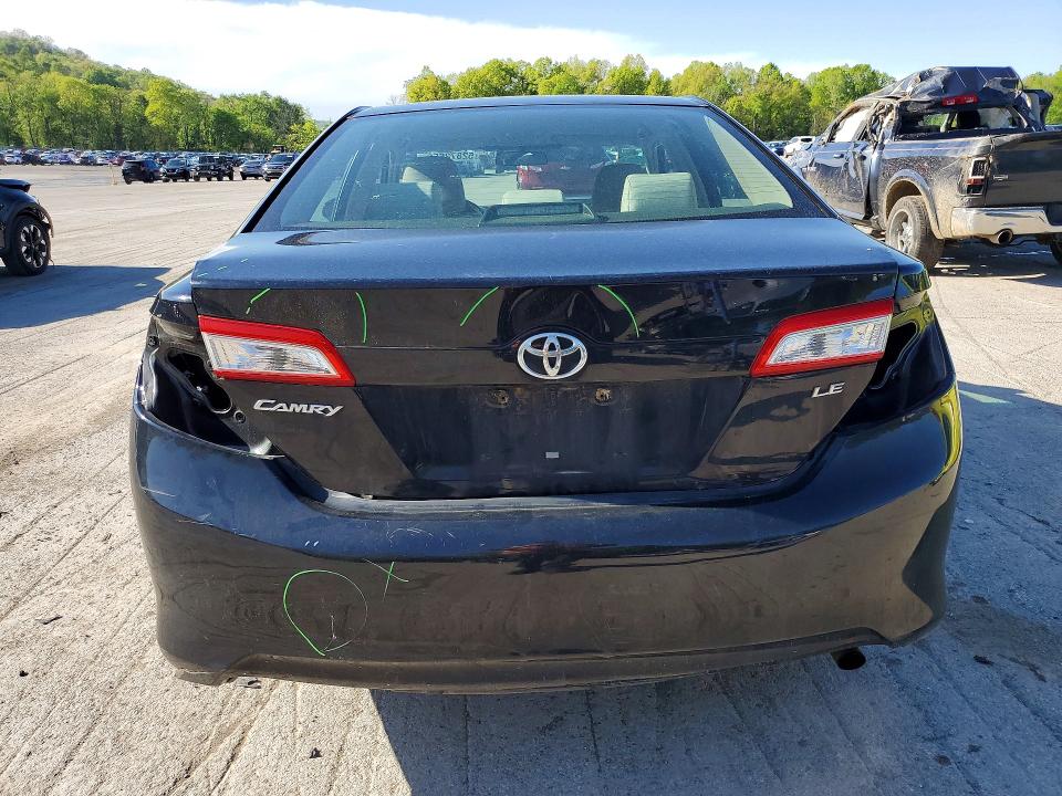 2012 Toyota Camry VIN 4T1BF1FK0CU195841 COPART salvage auction — REAR END, Pa - Certificate Of Salvage, sold $2,450 on 2026-07-02 (photo 6)