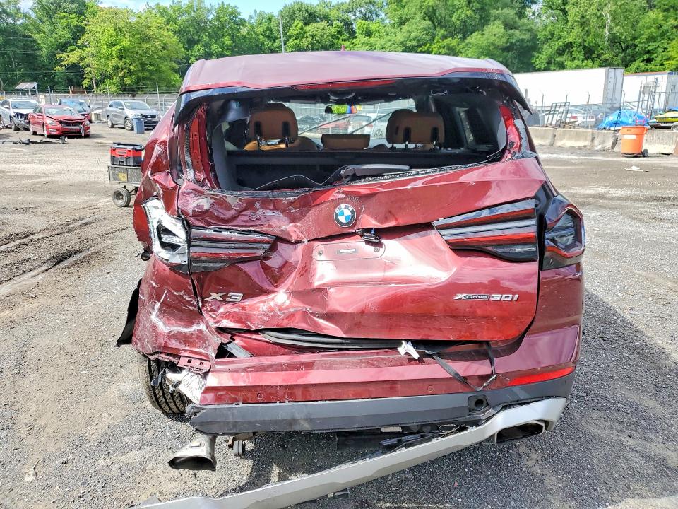 2022 BMW X3 VIN 5UX53DP03N9L62156 COPART salvage auction — REAR END, Md - Cert Of Salvage > 75% Damage, sold $5,600 on 2026-07-02 (photo 6)