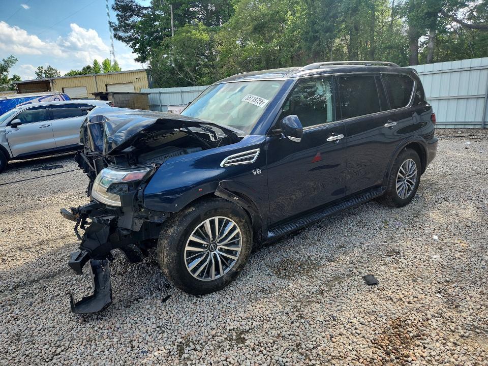 2022 Nissan Armada VIN JN8AY2BA2N9393165 COPART salvage auction — FRONT END, Nc - Salvage Certificate Of Title, sold $325 on 2026-07-31 (photo 1)