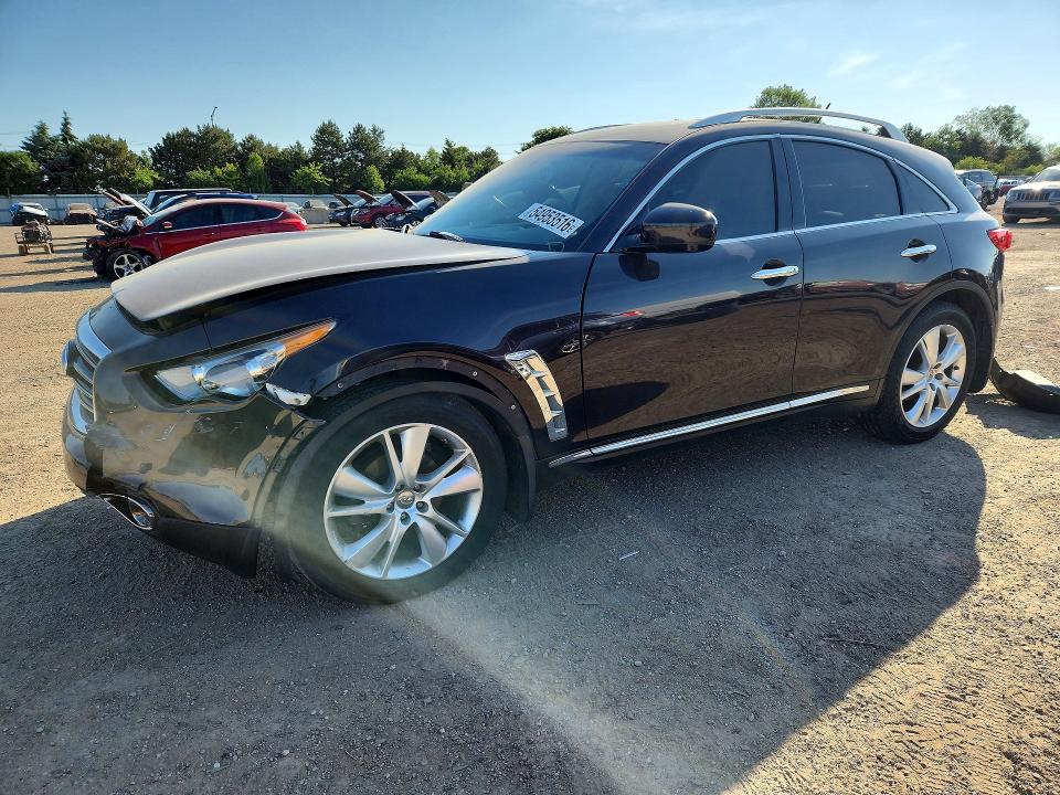 2013 Infiniti Fx VIN JN8CS1MW1DM170396 COPART salvage auction — FRONT END, IL - SALVAGE CERTIFICATE, sold $1,050 on 2026-07-07 (photo 1)
