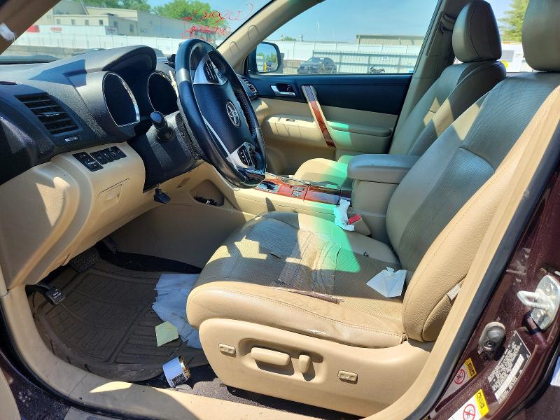 2012 Toyota Highlander VIN 5TDDK3EH1CS116790 COPART salvage auction — FRONT END, Pa - Certificate Of Salvage, sold $3,800 on 2026-07-21 (photo 7)