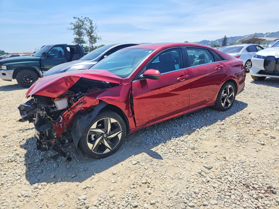 2023 Hyundai Elantra VIN KMHLN4AJ5PU092167 COPART salvage auction — FRONT END, CA - SALVAGE CERTIFICATE, sold $3,350 on 2026-07-14 (photo 1)