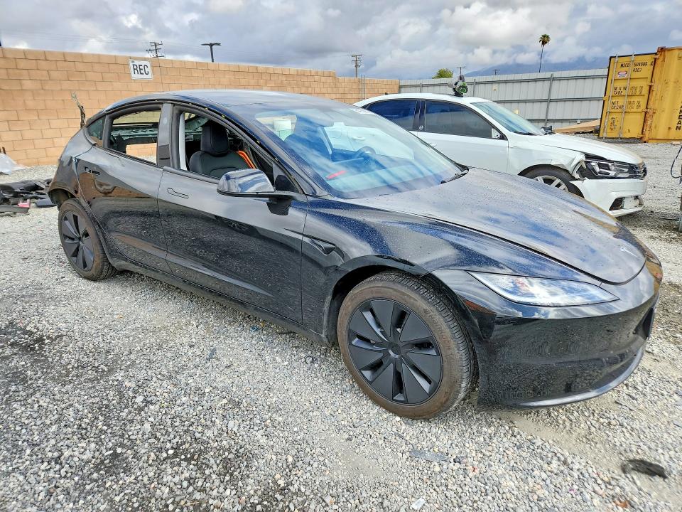 2025 Tesla VIN 5YJ3E1EA2SF018915 COPART salvage auction — REAR END, Ca - Salvage Certificate, sold $11,300 on 2026-07-22 (photo 4)